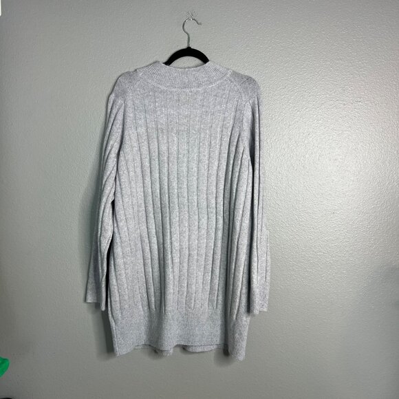 Torrid Longline Ribbed Pullover Sweater Women's 1 1X Gray - Picture 8 of 8
